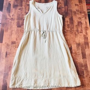 Eileen Fisher 100% Linen Sleeveless Midi Dress Med